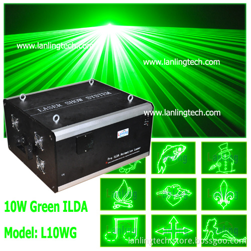 10W Green Ilda Laser Light Outdoor Christmas Laser Light